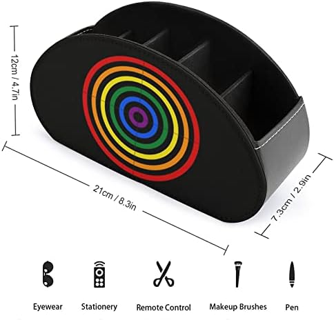 Target para atirar na bandeira LGBT Rainbow Remote Control titular com 5 compartimentos TV Remote Organizer Box Storage