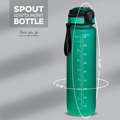 Você tem esta garrafa de água motivacional viva com marcador de tempo, garrafa de água de 32 onças, garrafa de água esportiva