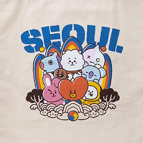 BT21 Mercadoria oficial por linha Friends - The City Edition: Seoul Eco Tote Bag