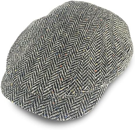 Mucros Weavers Kerry Cap, Irish Hat for Men, Herringbone Wool