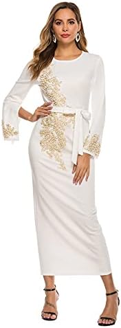 Vestido de noite de abaya bordado vestido maxi vestido de kaftan feminino feminino vestidos formais femininos