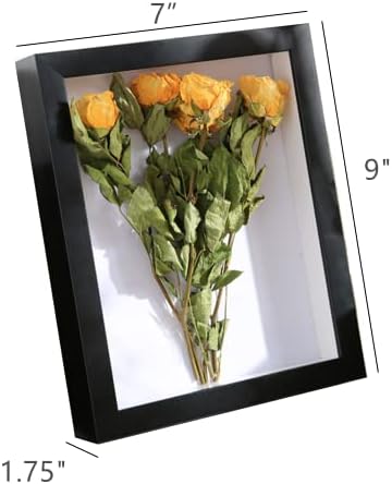 Moldura de imagem de caixa de sombra, moldura para flores secas, moldura de exibição oca de 1,2 , caixa de sombra de tampa de graduação
