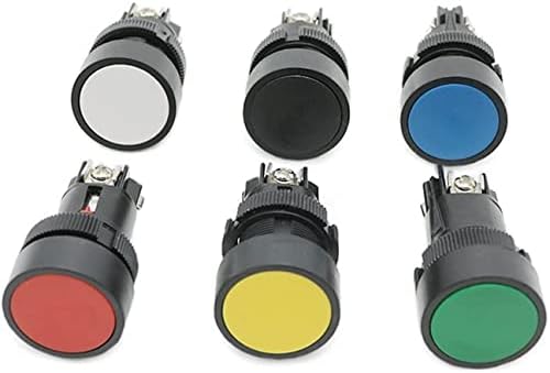 NYCR 10pcs/lote 22mm parafusos de botão de plugue momentâneo de 22mm parafusos circulares redondos e ncb2-ea142 xb2-ea131 xb2-ea121