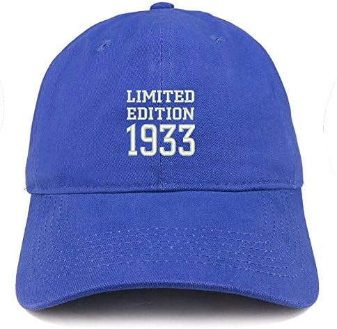 Trendy Apparel Shop Edição Limitada 1933 Presente de aniversário bordado Cap de algodão escovado