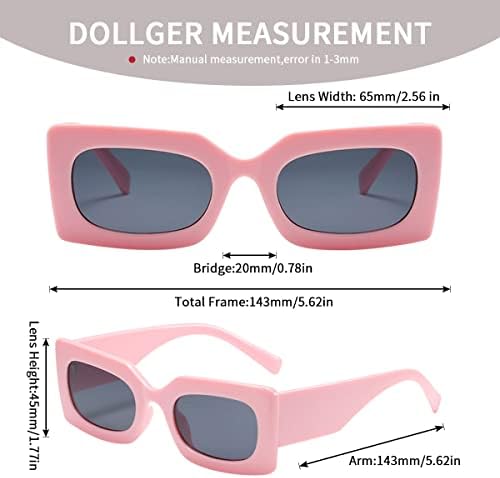 Óculos de sol retronomotes retro do boneco para as mulheres dos anos 90 Tons vintage Unissex Square Gross Frame Glasses Protecção UV
