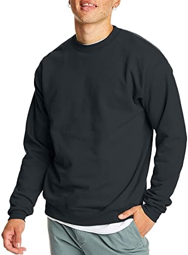 Hanes Men's EcoSmart Fleece Sweatshirt, Pullover de mistura de algodão, moletom de pista de tripulação para homens