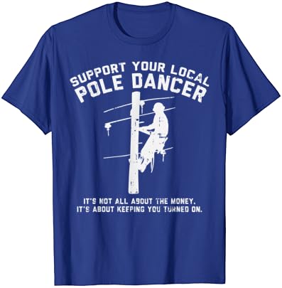 Apoie a camiseta de presente de lineman de eletricista local da dançarina local