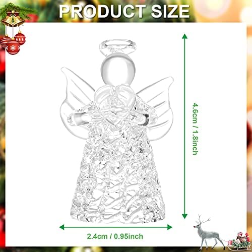 18 peças de natal copo pendurado ornamentos anjos anjos de natal anjos de vidro enfeites de árvore clara anjo pendurado
