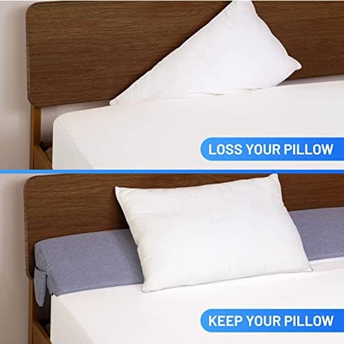 Travesseiro de cunha de cama queen -size com tampa de travesseiro cinza extra, travesseiro de enchimento/travesseiro de preenchimento