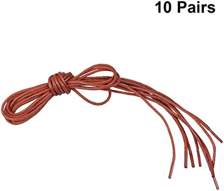 Besportble 10 pares Sapatos redondos cadarços encerados de algodão fino sapatores de cordas acessórios de cordão para sapatos de vestido BOOT 100cm