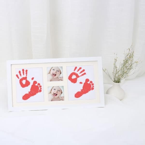 Doubao Baby Photo Frame Moldura não tóxica Baby Handprint Pegada de impressão Kit de impressão Lótenirs Recém