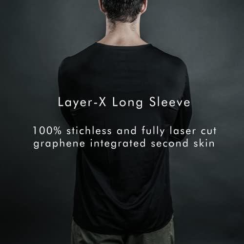 Camada de manga comprida com grafeno-x mass camada-x | Grafeno Integrado a laser de tecido Cut & Stitchless | Tecnologia anti-UV anti-Smell