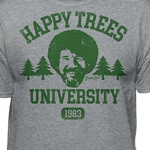 Bob Ross Trees Happy Trees University Camiseta gráfica oficial licenciada