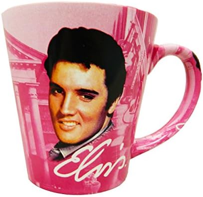 Elvis Presley, o rei Graceland Pink com guitarras de café com leite de cerâmica