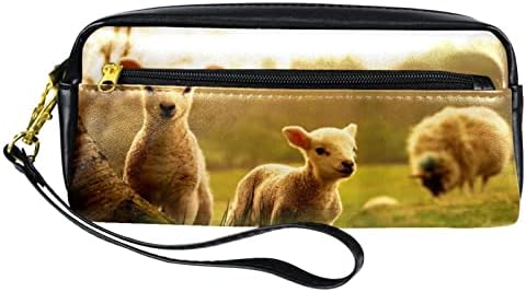 Tbouobt Sacos cosméticos para mulheres, Bolsa de maquiagem Acessórios de bolsas de higiene pessoal de viagem Organizador, Animal Two Lambs