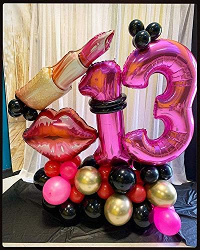 O conjunto de balões de batom do Dia dos Namorados inclui 2 PCs Boll Balloons Lip Balloons 2 PCs Balões de batom e 20 PCs