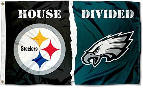 Pittsburgh Steelers e Philadelphia Eagles House Divided Flag