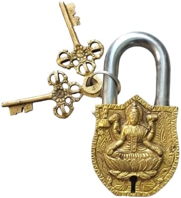 Padlock de latão Lord Laxmi desejou trancado com o cadeado de chaves e exclusivo