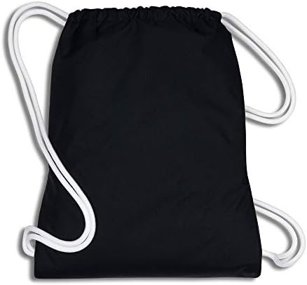 Nike Heritage Gymsack, mochila de cordão e bolsa de ginástica com fechamento de saco de cinch e tiras para conforto, preto/branco/branco