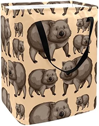 Wombats fofos Animais Imprimir cesto de roupa dobra