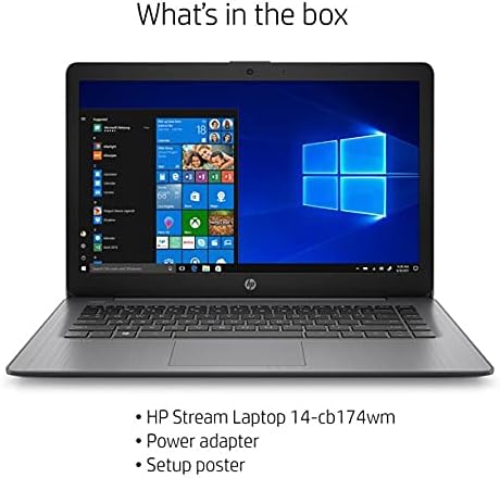 Laptop HP de 14 HD, Processador Intel Celeron N4000, 4 GB de RAM, 64 GB Emmc, HDMI, Webcam, Wi -Fi, Windows 10 S, Black