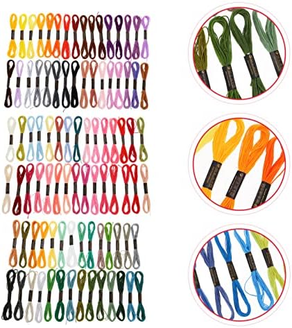 Favomoto Flossers Bordado manual Bordado Floss 100pcs Cruz Bracelets Flets Crafts Flela arco -íris Bordado de bordado Acessórios de