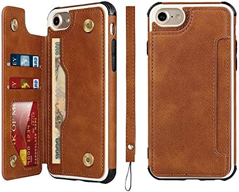 iCovercase iPhone SE/SE iPhone 7/8/6/6s Caixa de carteira com slots de cartão e pulso Strap premium PU CHILHANTE KILHSTAN
