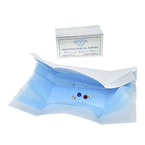 Papinhas de embalagem de protetora de diamante azul e branco