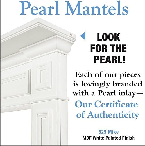 Pearl Mantels 525-48 Mike lareira Mantel Surround Mdf, 48 polegadas, branco 48 polegadas