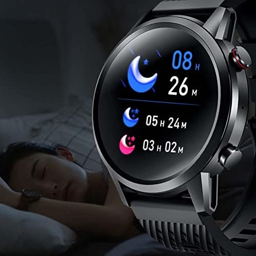 Byikun Smart Watches for Men Mulheres, relógio de fitness de tela colorida de 1,32 polegada com monitor de pressão arterial