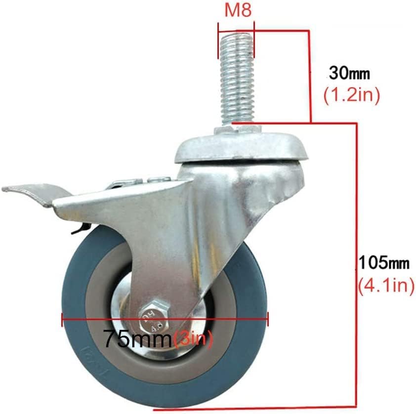 rodas -goleadas rodas de rodízio de 3 75 mm de mobília para mobiliário de serviço pesado rodas giratórias movendo rodas de bobo