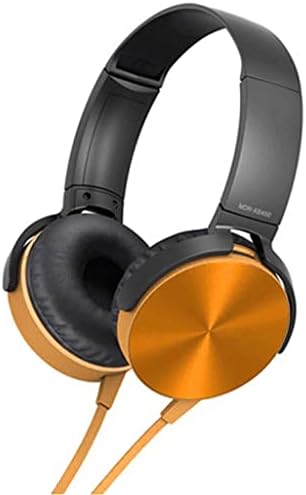 Fones de ouvido de áudio de 3,5 mm Kesoto com microfone, fones de ouvido portáteis de graves estéreo com cordão de 1,2m e microfone, ouro