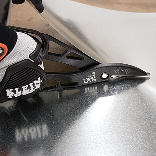 Klein Tools 89556 cortador de metal, lances de estanho cortados, cobre, alumínio, vinil, aço e aço inoxidável, 12 polegadas