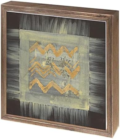 Gold Tapestry VI, Decoração da casa de JoyRide, Decora de Joyride Decor emoldurado Placa de madeira, 11,25 x11.25 Projetado de