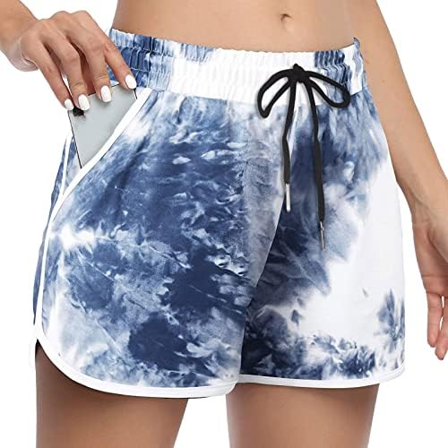 Shorts de verão para mulheres casuais lounge shorts de praia sólida solta shorts de cintura alta trepadeira shorts