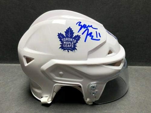 Zach Hyman assinou Toronto Maple Leafs Hockey Mini -Helmet PSA AF36518 - Capacetes e máscaras autografadas da NHL