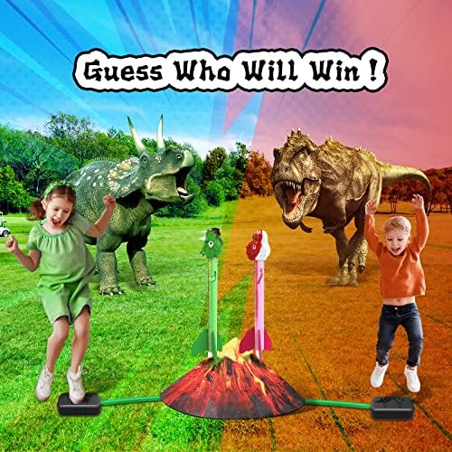 Dino Blasters, brinquedos Rocket Lauch para crianças - brinquedos ao ar livre para meninos e meninas, presente de aniversário, brinquedos interativos de pai -filho, jogo competitivo de dois jogadores