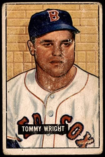 1951 Bowman 271 Tom Wright Boston Red Sox Pobre Red Sox