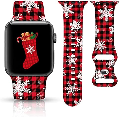 Banda de relógio de Halloween de Natal Compatível com Apple Watch Band 38mm 40mm 41mm 42mm 44mm 45mm Iwatch SE Série 8 7 6 5 4 3