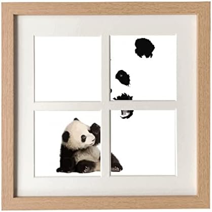 Pandas ensinam as crianças Evite emoções quadro de parede de parede exibir 4 aberturas foto
