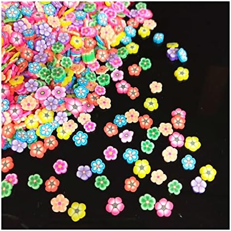 Shukele niantu109 20g/lote mix flores argila polímero colorida para artesanato diy minúsculo fofo 5 mm de plástico