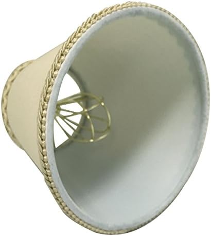 Royal Designs, Inc. Empire Candelier Lamp Shade com ajuste decorativo de clipe de chama, CSO-1039-5EG, 3 x 5 x 4,5, casca de