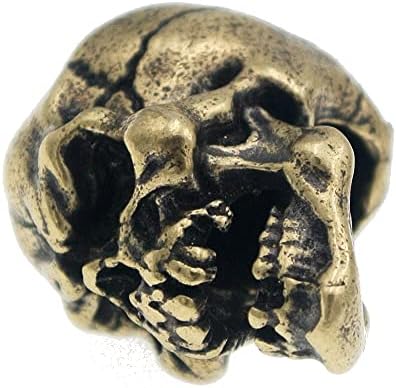 Pacote: Brass Skull Paracord Bead, Black Bear Head cordão Bed