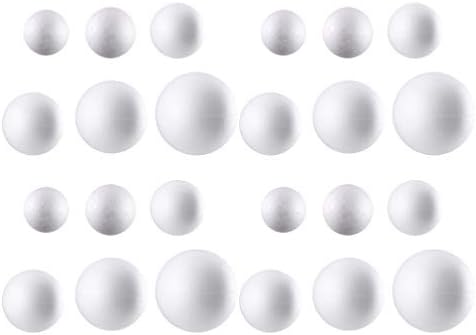 Decorações de bolo de coração 60pcs bolas de espuma branca bolas de poliestireno bolas de espuma artesanato bolas de poliestireno bolas de decoração de arte para artes e artesanato suprimentos de natal decoração