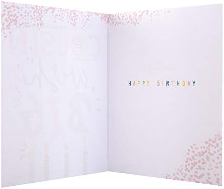 Cartão de aniversário para primo da Hallmark - Design de texto em relevo contemporâneo