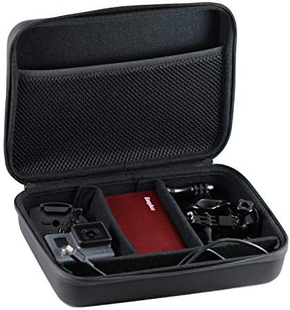 Câmera de ação robusta da Navitech Black Duty Camera/capa compatível com a câmera de ação à prova d'água PICETEK | Qumox f21 came de ação prateada | Replay XD720 Action Cam