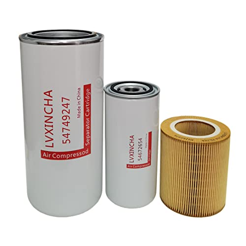 Separador de óleo 54749247 e filtro de óleo 54672654 e filtro de ar 89295976 Kit de filtro Compressor de ar compatível