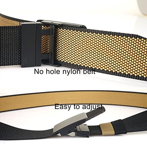 NVKIC Mens reversível Correia de nylon com fivela rotativa de metal Correias de golfe táticas ao ar livre táticas ao
