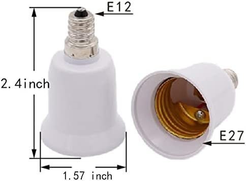 E12 a E26 /E27 Adaptador Lustre de lustre, soquete de luz do adaptador E12 a E26, Risco de Luz de Liga Média E12, Recurso de