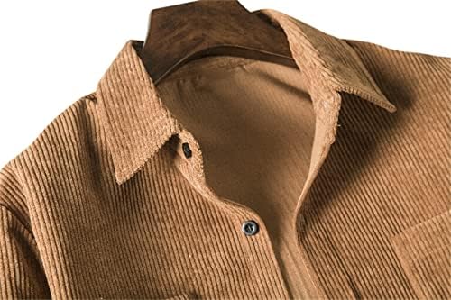 Maiyifu-gj mass de manga longa camisas de veludo de coroa sólida botão de cor sólida descendo as tampas de caídas leves
